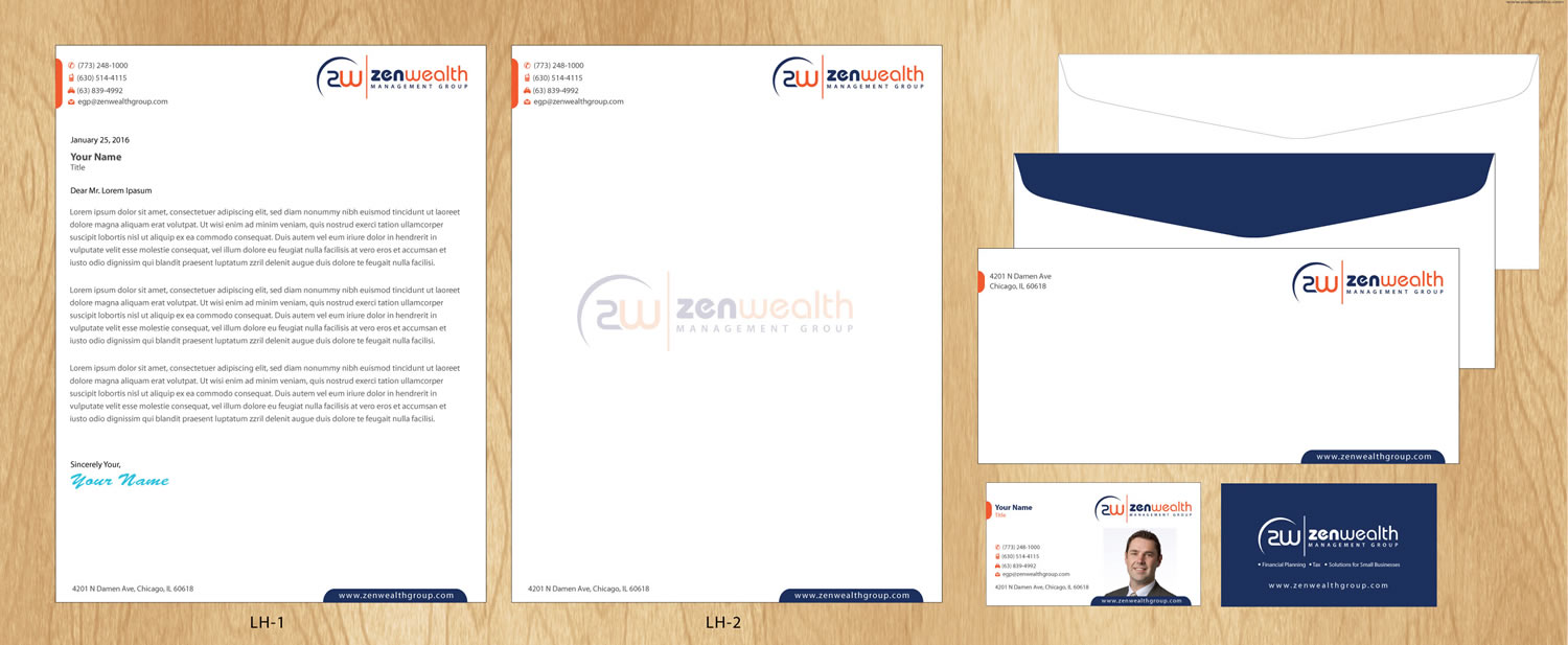 Stationery Design by Infinitive Technology for Zen Wealth Management Group | Design #9884126