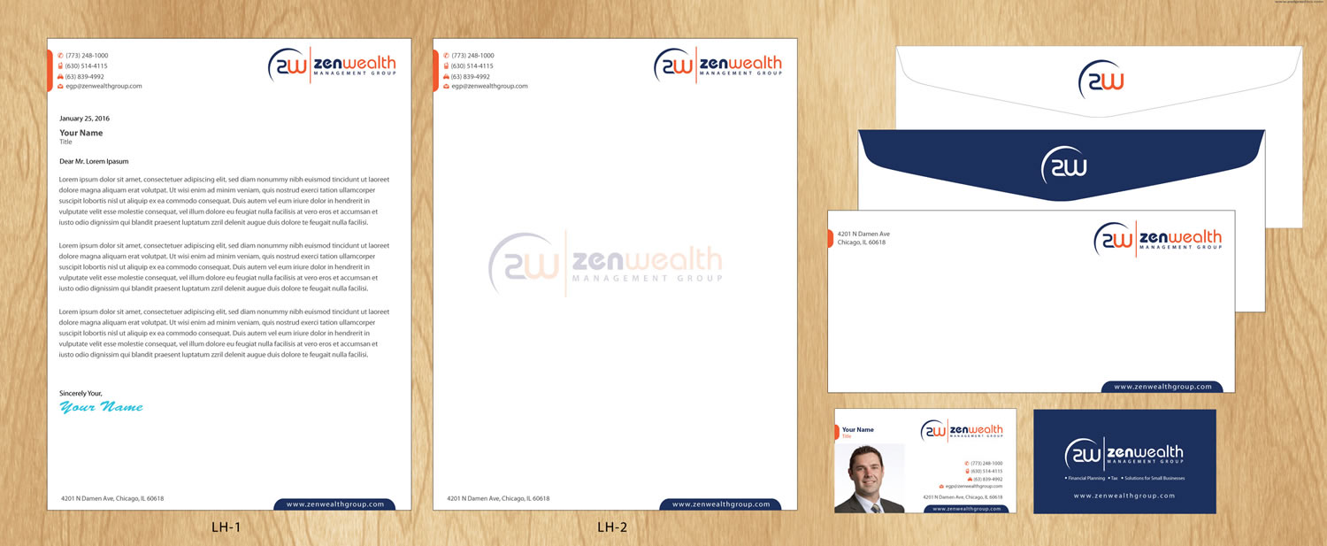 Stationery Design by Infinitive Technology for Zen Wealth Management Group | Design #9884127