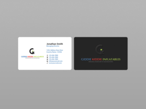 Design de Carte de Visite par Creations Box 2015 pour Giddie Kiddie Inflatables | Design : #9795830