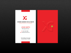 Design de Carte de Visite par Creations Box 2015 pour Giddie Kiddie Inflatables | Design : #9795834