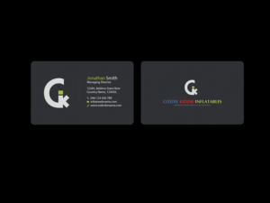 Design de Carte de Visite par Creations Box 2015 pour Giddie Kiddie Inflatables | Design : #9795843