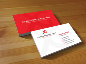 Design de Carte de Visite par Creations Box 2015 pour Giddie Kiddie Inflatables | Design : #9795848