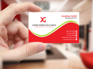 Design de Carte de Visite par Creations Box 2015 pour Giddie Kiddie Inflatables | Design : #9795851