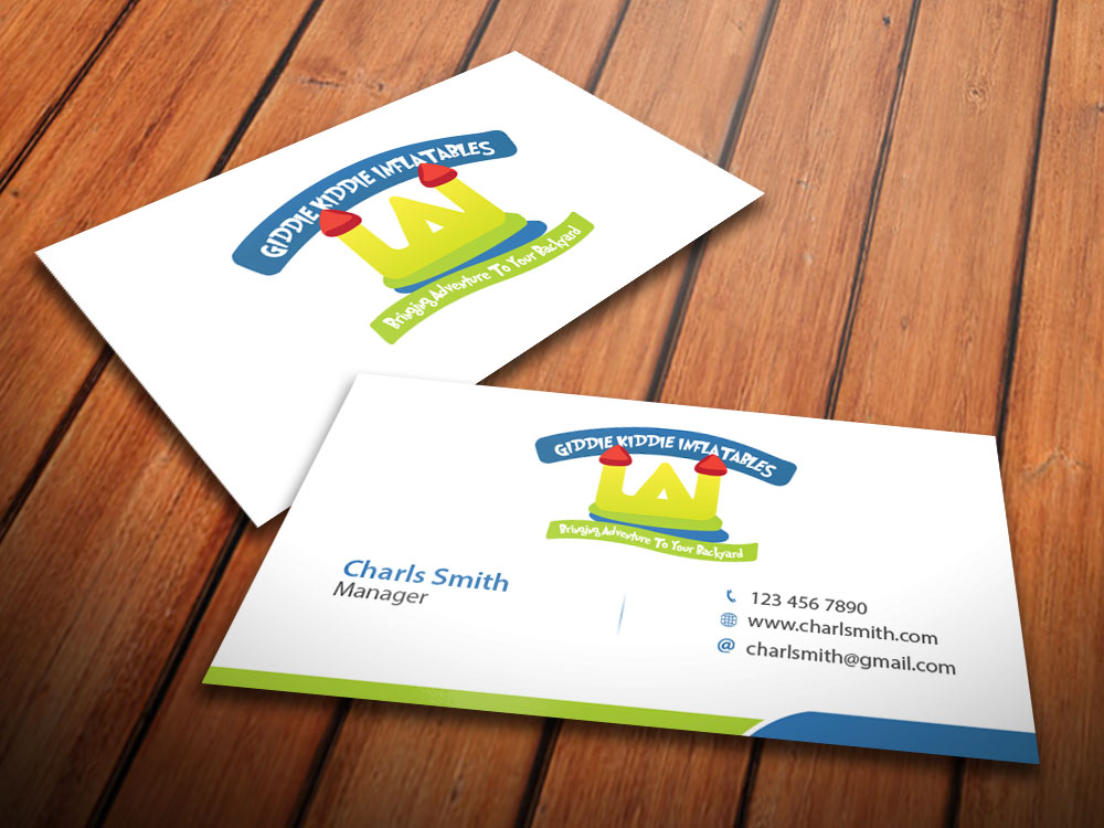 Business Card Design by PD Studios for Giddie Kiddie Inflatables | Design #9805165