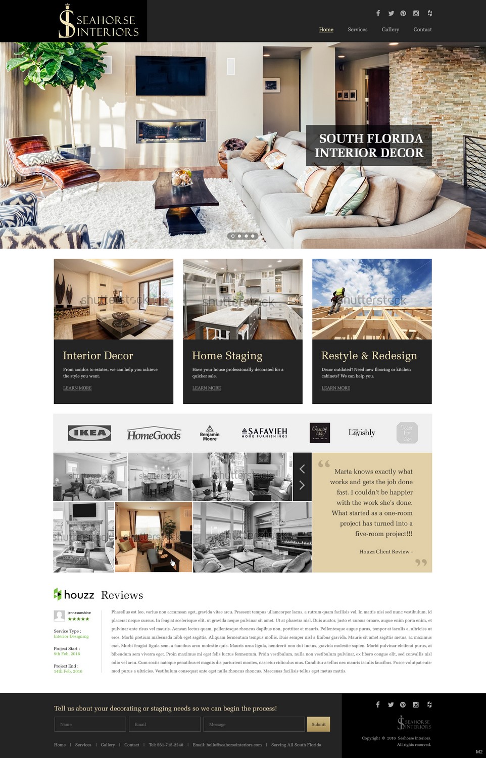 Web Design by pb for Seahorse Interiors Inc. | Design #9791311