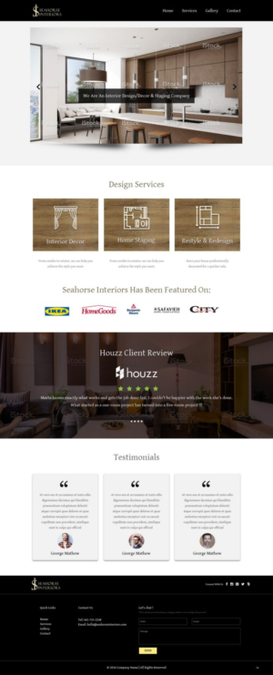 Web Design by pb for Seahorse Interiors Inc. | Design: #9800989