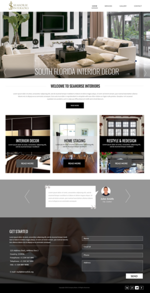 Web Design by Creations Box 2015 for Seahorse Interiors Inc. | Design: #9806532