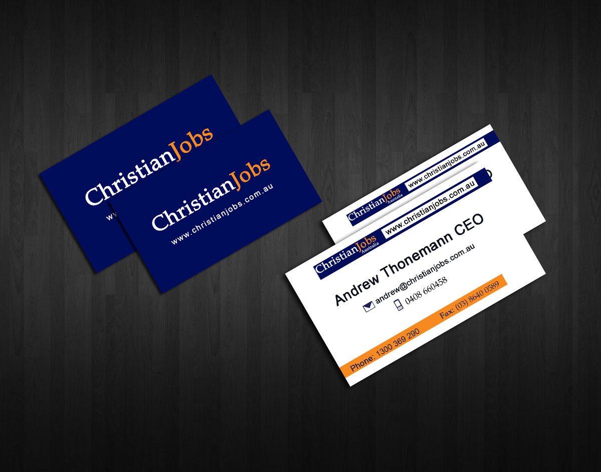 Business Card Design by  Sasko Kmetovich for Christian Jobs Australia | Design #2122110