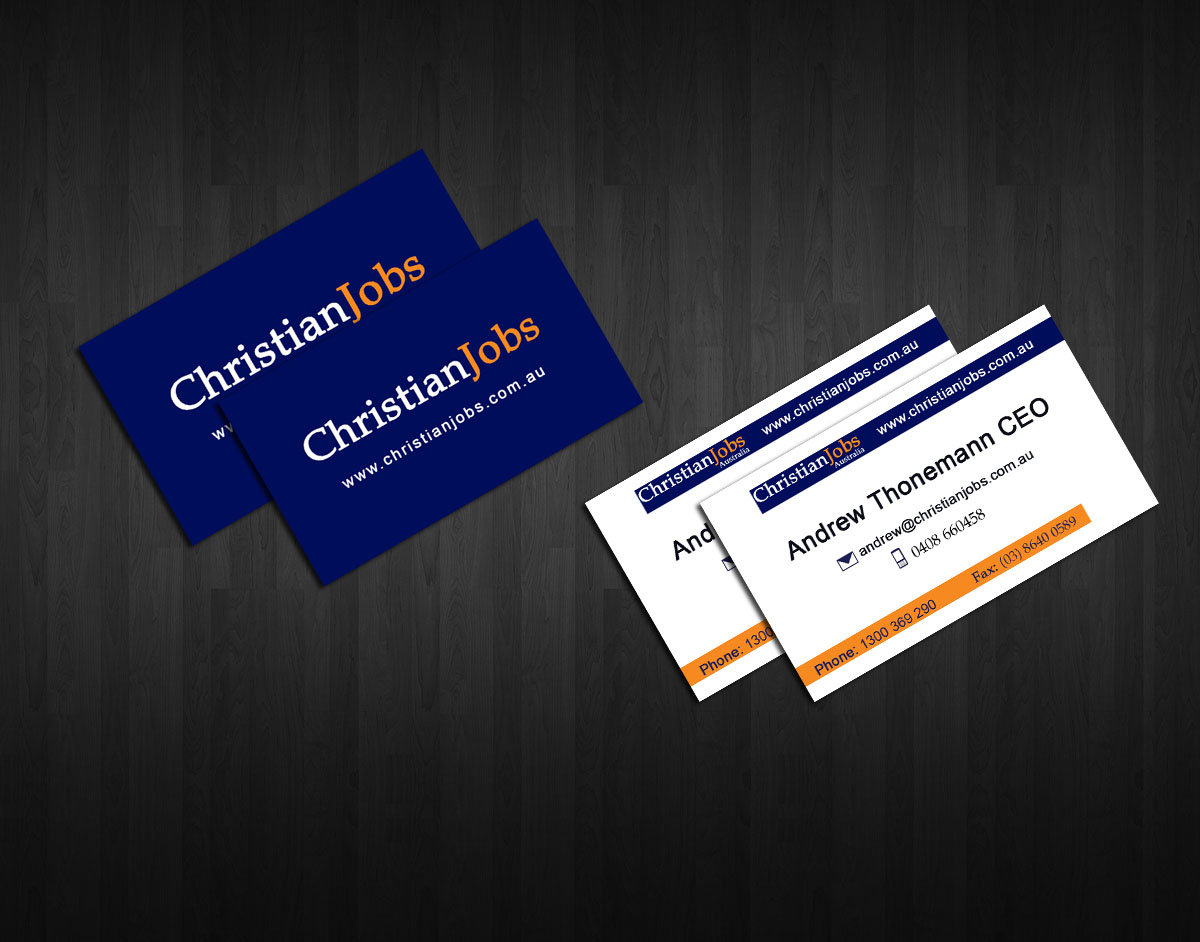 Business Card Design by  Sasko Kmetovich for Christian Jobs Australia | Design #2122112
