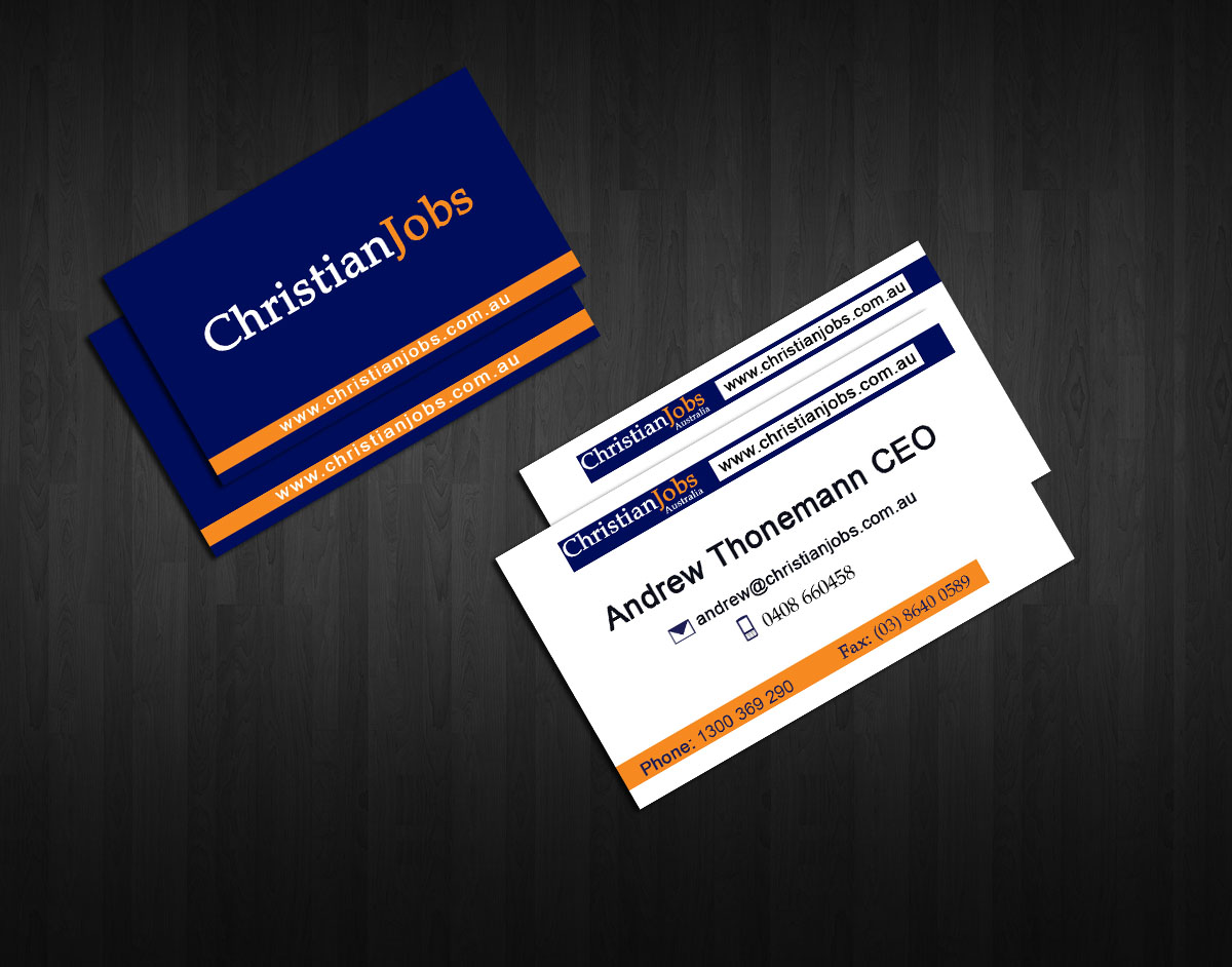 Business Card Design by  Sasko Kmetovich for Christian Jobs Australia | Design #2122117
