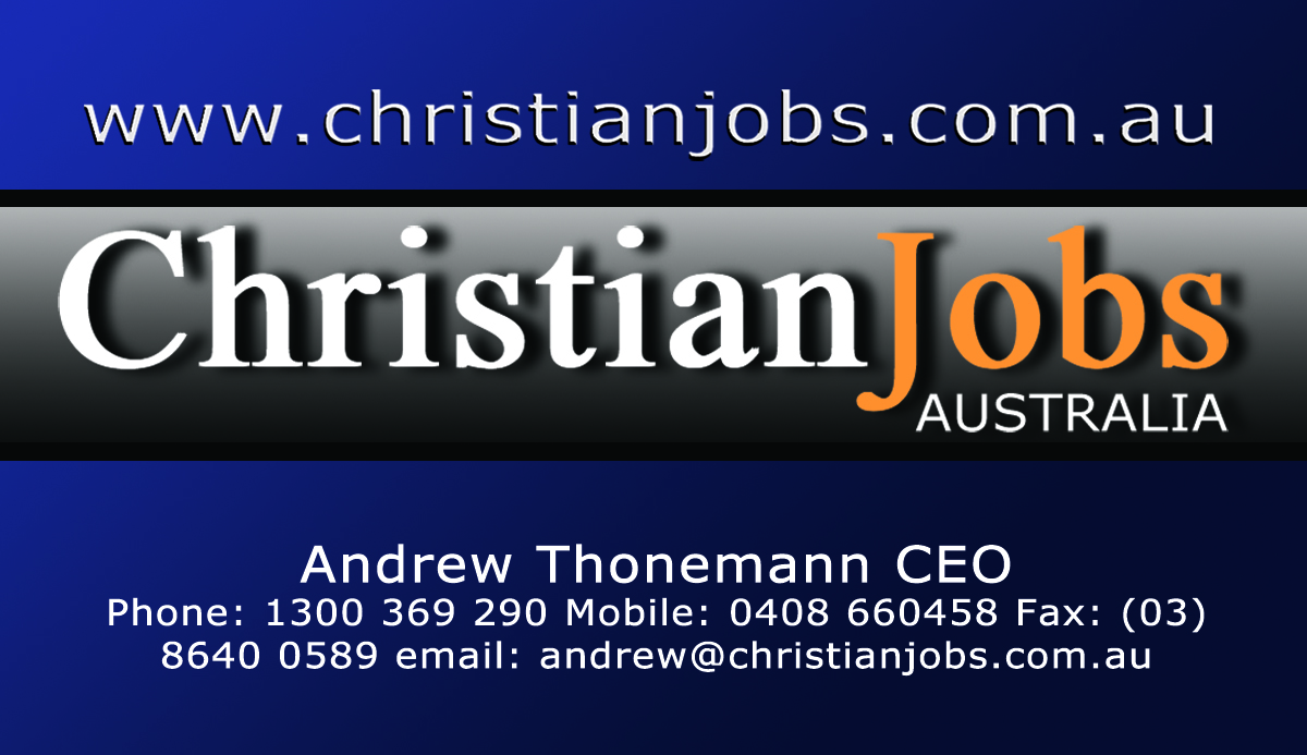 Visitenkarten-Design von Kayla Nachtigal für Christian Jobs Australia | Design #2117253