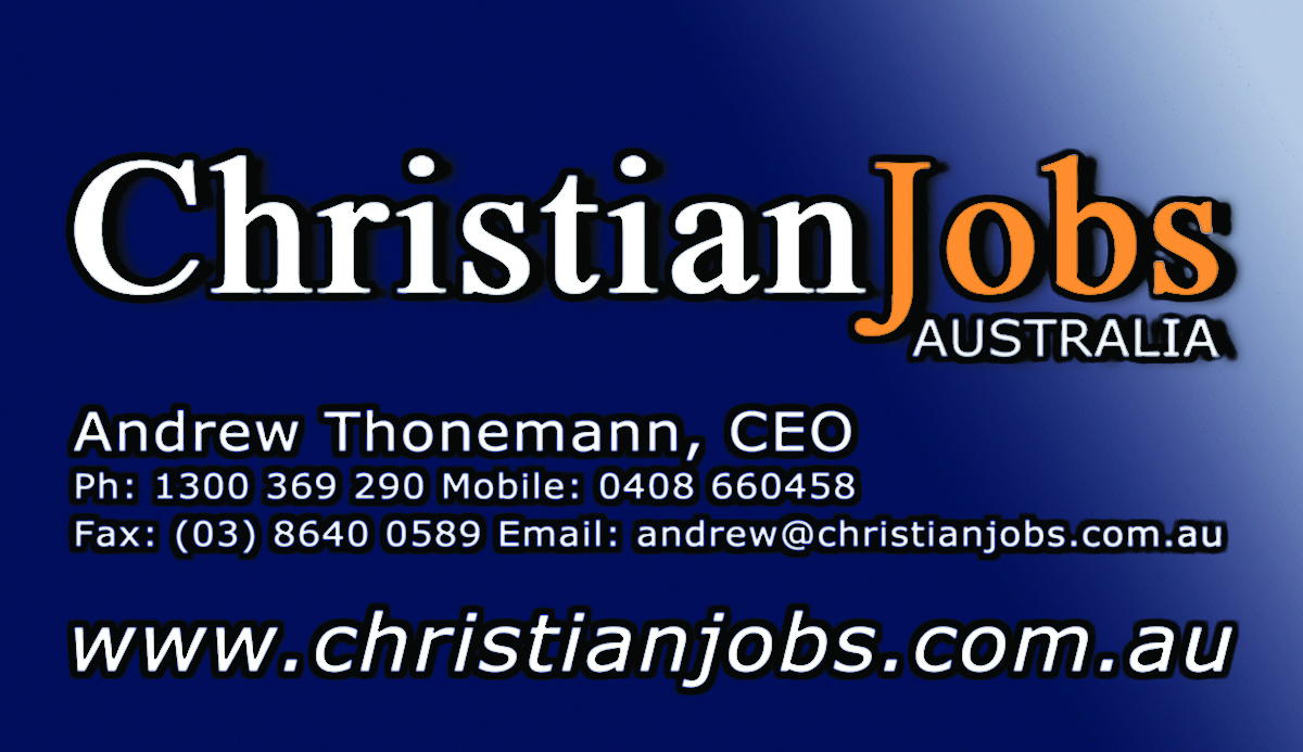 Business Card Design by Kayla Nachtigal for Christian Jobs Australia | Design #2117287