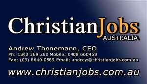 Business Card Design by Kayla Nachtigal for Christian Jobs Australia | Design: #2117287