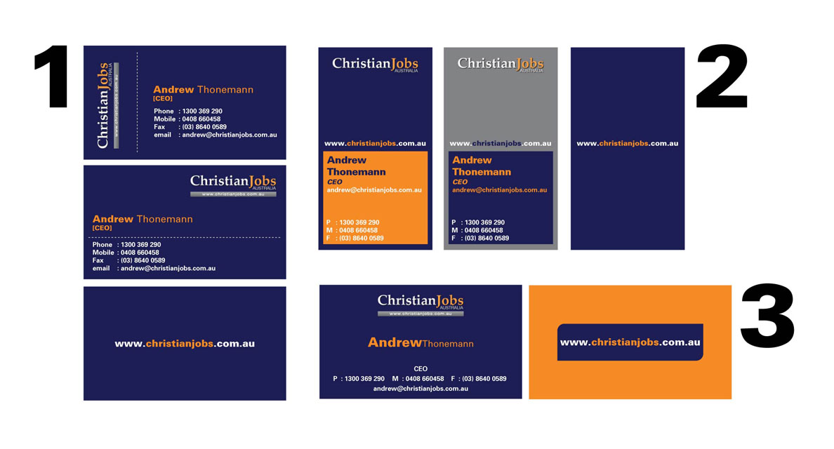 Business Card Design by feline the cat for Christian Jobs Australia | Design #2115197