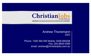 Business Card Design by ankita for Christian Jobs Australia | Design: #2116392