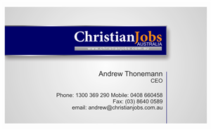 Business Card Design by ankita for Christian Jobs Australia | Design: #2116395