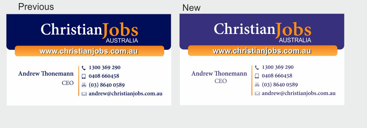Diseño de Tarjeta de Presentación por IneseRo para Christian Jobs Australia | Diseño #2118670
