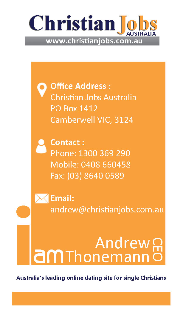 Design de Carte de Visite par TechieAshu pour Christian Jobs Australia | Design #2113939