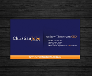 Business Card Design by FutureDesigne for Christian Jobs Australia | Design: #2122253