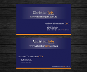 Business Card Design by FutureDesigne for Christian Jobs Australia | Design: #2122257