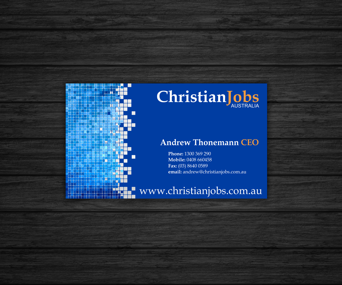 Business Card Design by FutureDesigne for Christian Jobs Australia | Design #2124739