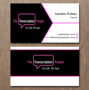 Business Card Design by Pixi Dust for The Transcription People Pty Ltd | Design: #9784092
