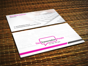 Visitenkarten-Design von Jagdish Boga für The Transcription People Pty Ltd | Design #9780747