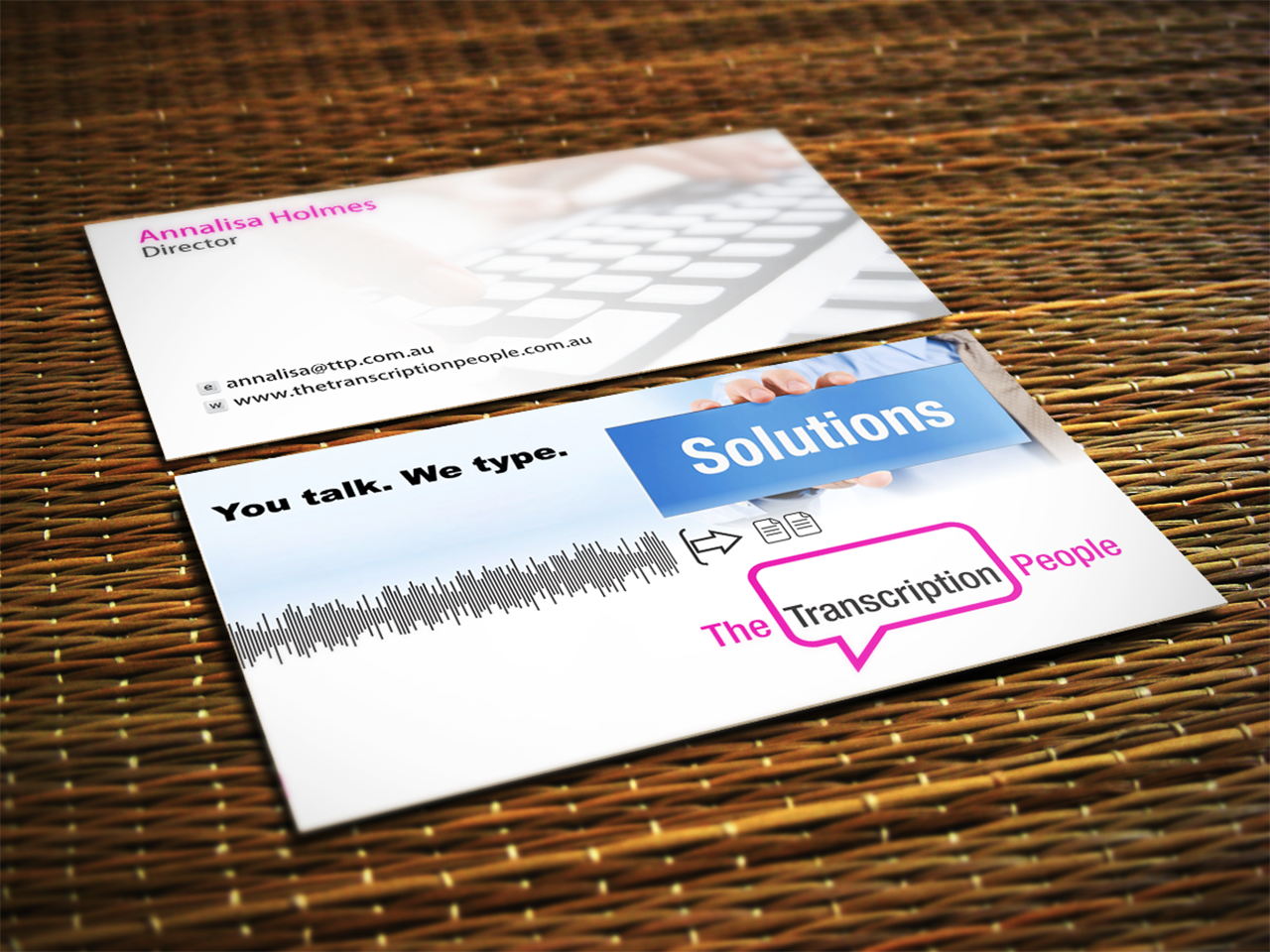 Business Card Design by Jagdish Boga for The Transcription People Pty Ltd | Design #9781015