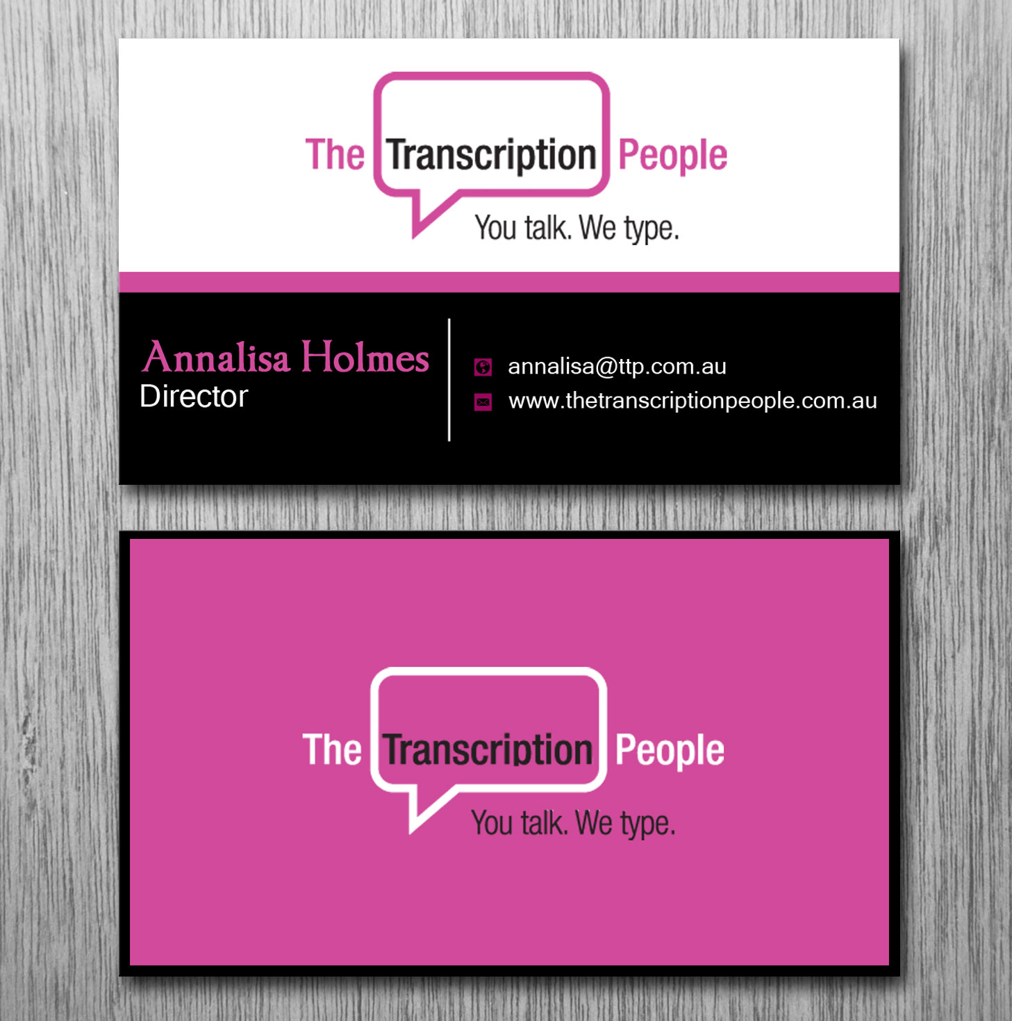 Business Card Design by Lanka Ama for The Transcription People Pty Ltd | Design #9784069