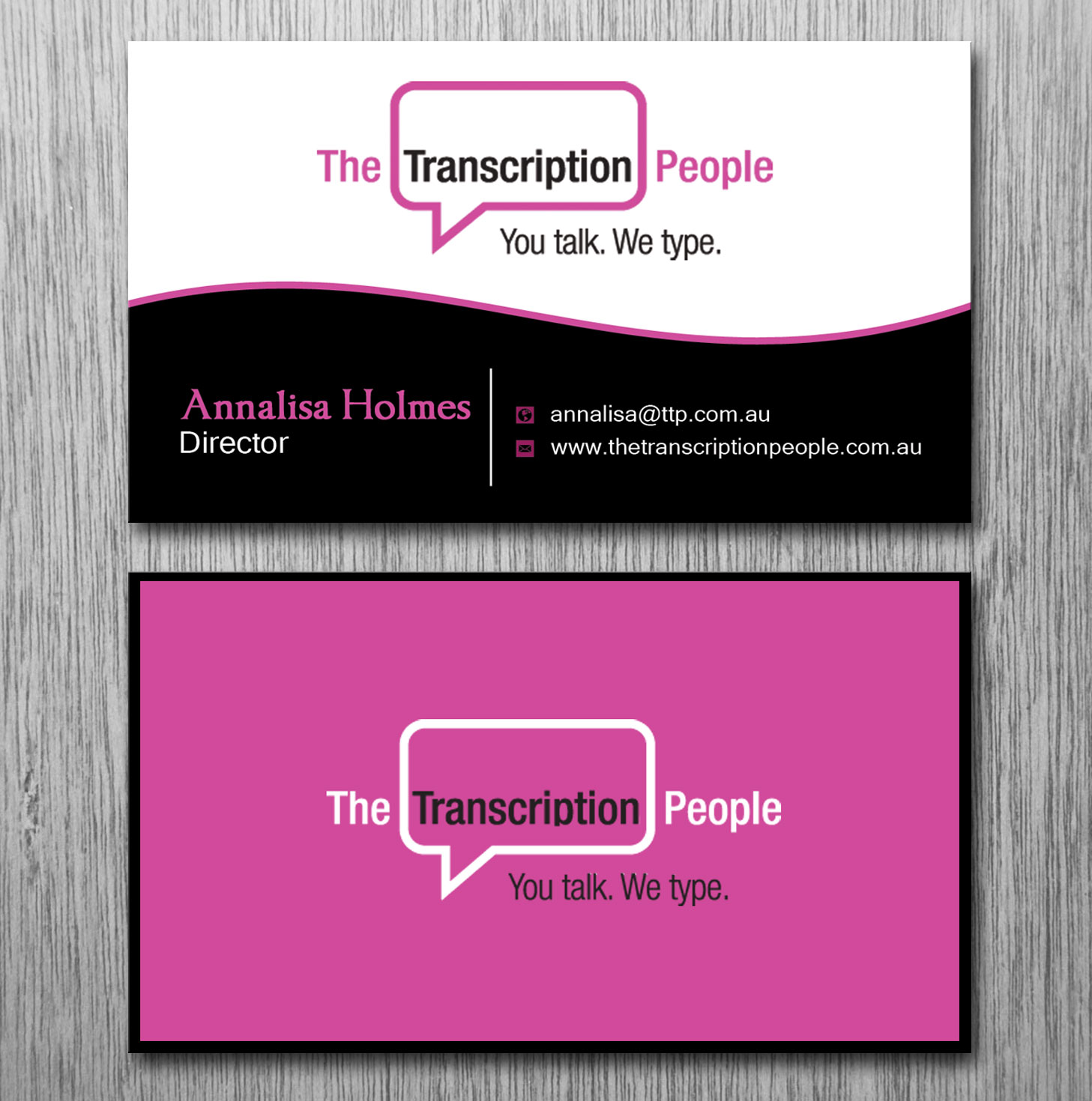 Business Card Design by Lanka Ama for The Transcription People Pty Ltd | Design #9784073