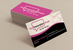Business Card Design by Lanka Ama for The Transcription People Pty Ltd | Design: #9784076