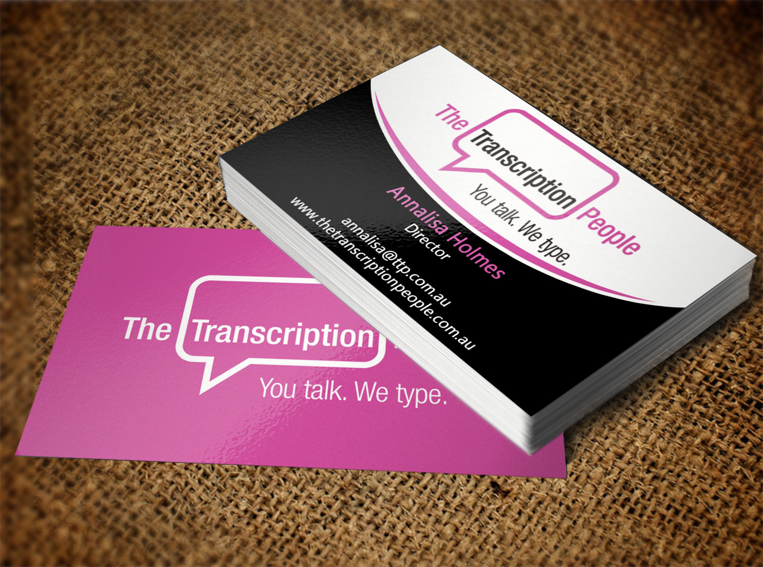 Business Card Design by Lanka Ama for The Transcription People Pty Ltd | Design #9784077