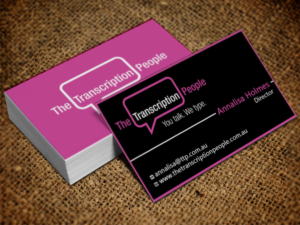 Business Card Design by Lanka Ama for The Transcription People Pty Ltd | Design: #9784079