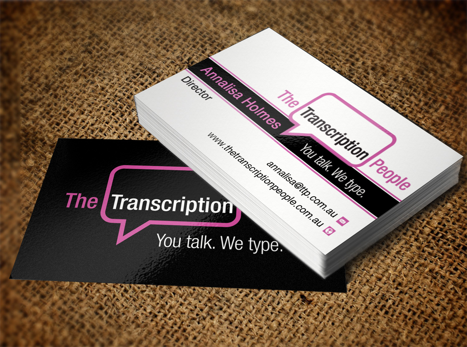 Business Card Design by Lanka Ama for The Transcription People Pty Ltd | Design #9784082