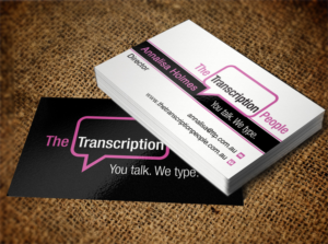 Business Card Design by Lanka Ama for The Transcription People Pty Ltd | Design: #9784082