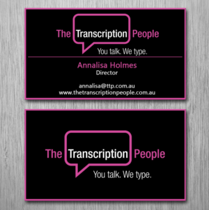 Business Card Design by Lanka Ama for The Transcription People Pty Ltd | Design: #9784083