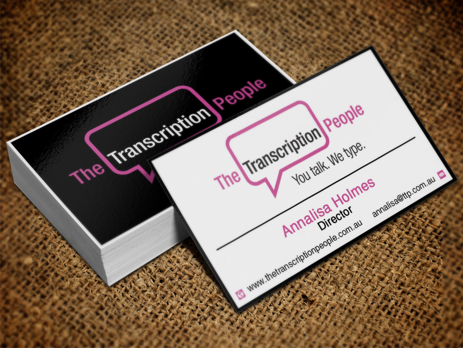 Business Card Design by Lanka Ama for The Transcription People Pty Ltd | Design #9784084