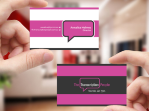 Business Card Design by Creations Box 2015 for The Transcription People Pty Ltd | Design: #9796105