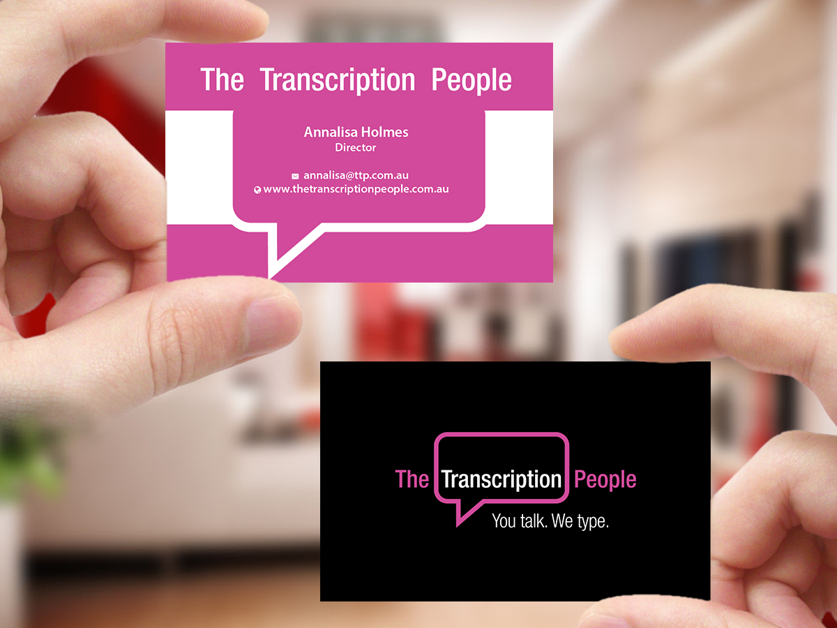 Business Card Design by Creations Box 2015 for The Transcription People Pty Ltd | Design #9796113