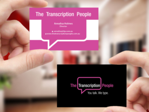 Business Card Design by Creations Box 2015 for The Transcription People Pty Ltd | Design: #9796113