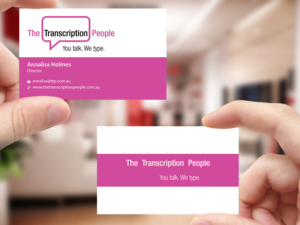 Business Card Design by Creations Box 2015 for The Transcription People Pty Ltd | Design: #9796114