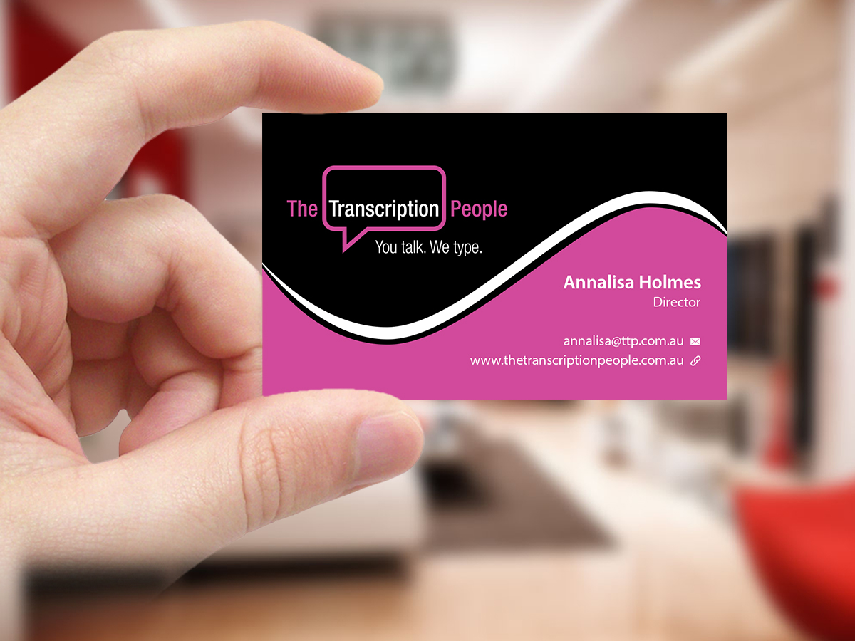 Diseño de Tarjeta de Presentación por Creations Box 2015 para The Transcription People Pty Ltd | Diseño #9796121