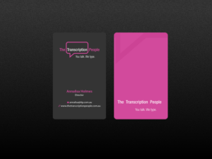 Business Card Design by Creations Box 2015 for The Transcription People Pty Ltd | Design: #9796135