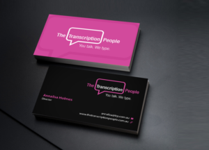 Design de Carte de Visite par Creations Box 2015 pour The Transcription People Pty Ltd | Design : #9796141