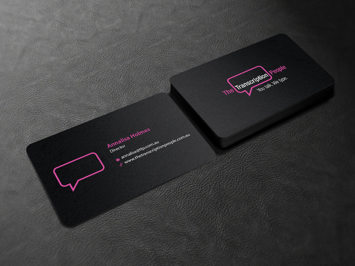 Business Card Design by Creations Box 2015 for The Transcription People Pty Ltd | Design #9796144