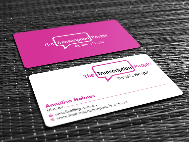 Business Card Design by Omee63 for The Transcription People Pty Ltd | Design #9787922