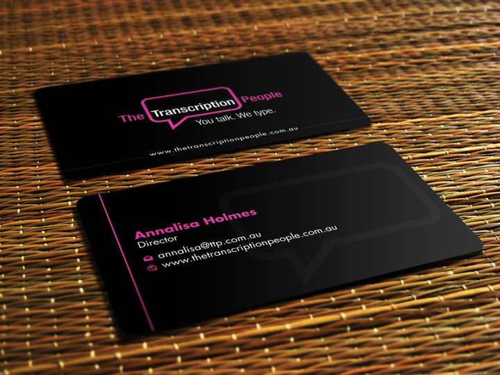 Business Card Design by Omee63 for The Transcription People Pty Ltd | Design #9787936