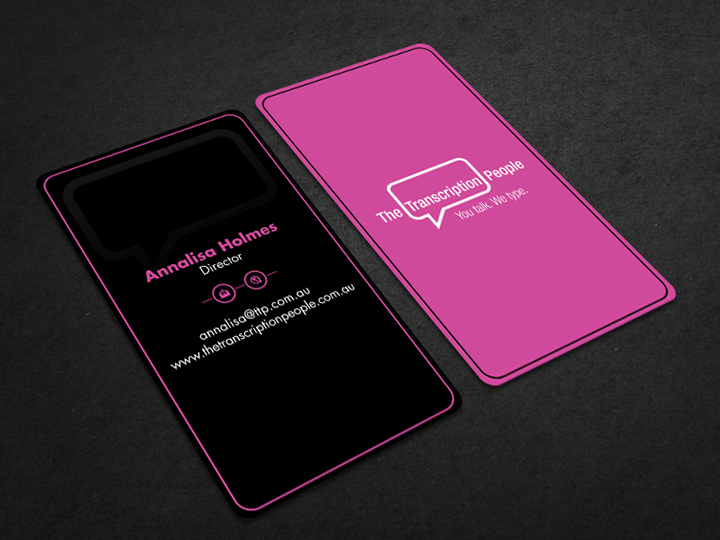 Business Card Design by Omee63 for The Transcription People Pty Ltd | Design #9788233