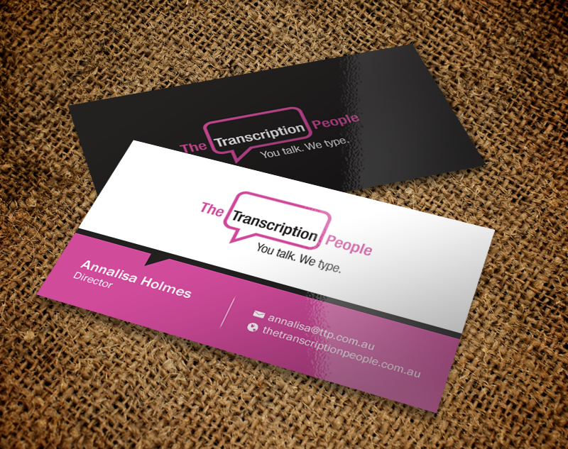 Design de Carte de Visite par Brand aid pour The Transcription People Pty Ltd | Design #9795240