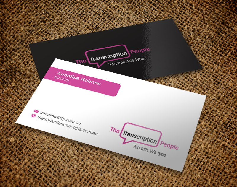 Business Card Design by Brand aid for The Transcription People Pty Ltd | Design #9795241